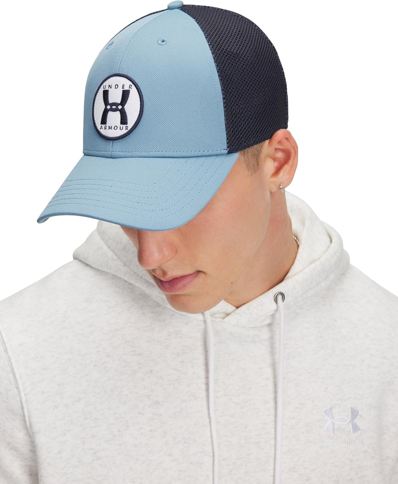 mens Blitzing Trucker Hat Hat - Blue Smoke / / Washed Navy