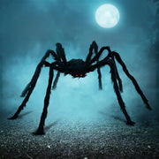 JOYIN Halloween Outdoor Decorations Giant Spider, Scary Large Spider Props for Yard Lawn Halloween Outside Decor and Indoor Party Decor, Black (Standing Height is 15 inches) - Black