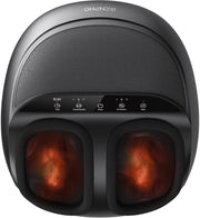 Foot Massager with Heat, Shiatsu Foot Massage Machine Deep Kneading, Air Compression - Panel Control (Black) - Black-a