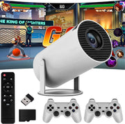 Toshionics Smart HD Projector with Android, 120 ANSI Lumens, 180 Rotatable Design 4K Portable Projector, WiFi & Bluetooth Projector, 130 Inches Display, Big screen Experience With 360 Sound - HY310