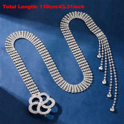 Crystal Waist Belt, Fashionable Women's Belts, Diamond Waistband for Dresses, Adjustable Chain Belt for Jeans, Elegant Ladies Belt, Versatile Waist Belt for Casual and Party Wear