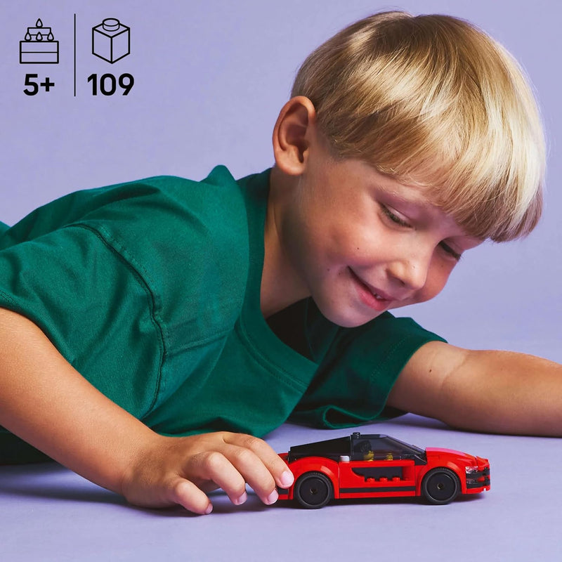 LEGO City Red Sports Car Toy - Race Car Toys for 5+ Year Old Boys & Girls - Educational Gifts for Birthdays & Holidays - Includes a Driver Minifigure & Accessories - 60448