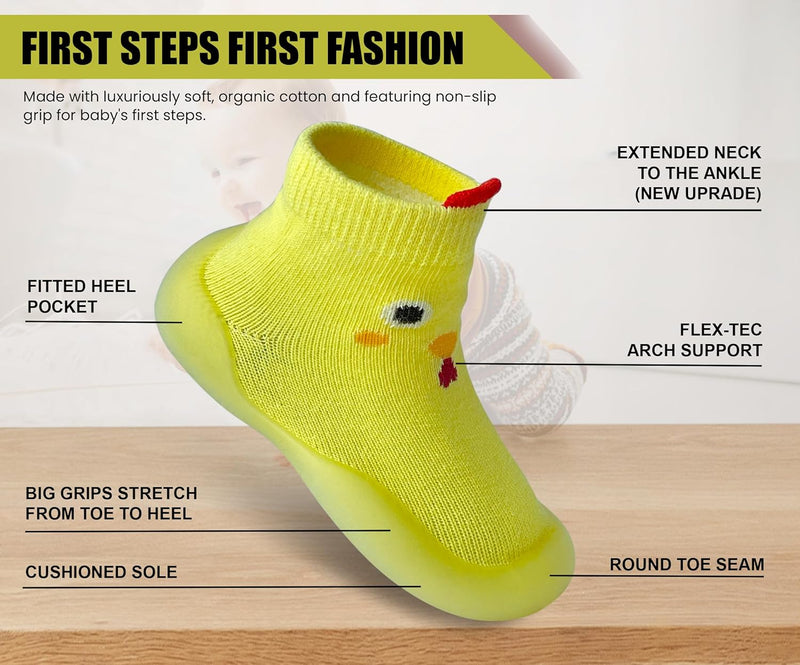 Dookeh Baby Sock Shoes Boys Girls First Walking Shoes Non-Slip Slippers Soft Sole Sneakers Toddler Infant Babygirl