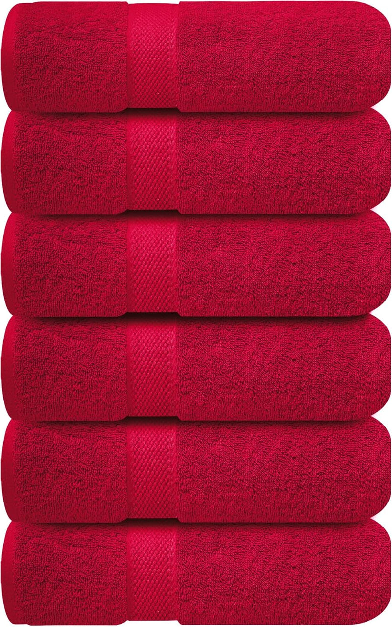 Infinitee Xclusives Premium White Hand Towels - Pack of 6, 41cm x 71cm Bathroom Hand Towel Set, Hotel & Spa Quality Hand Terry Towels for Bath room, Highly Absorbent and Super Soft Bathrooms Towels