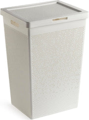 TATAY LAUNDARY HAMPER 40L BOHAL SKY WHITE, MADE IN SPAIN