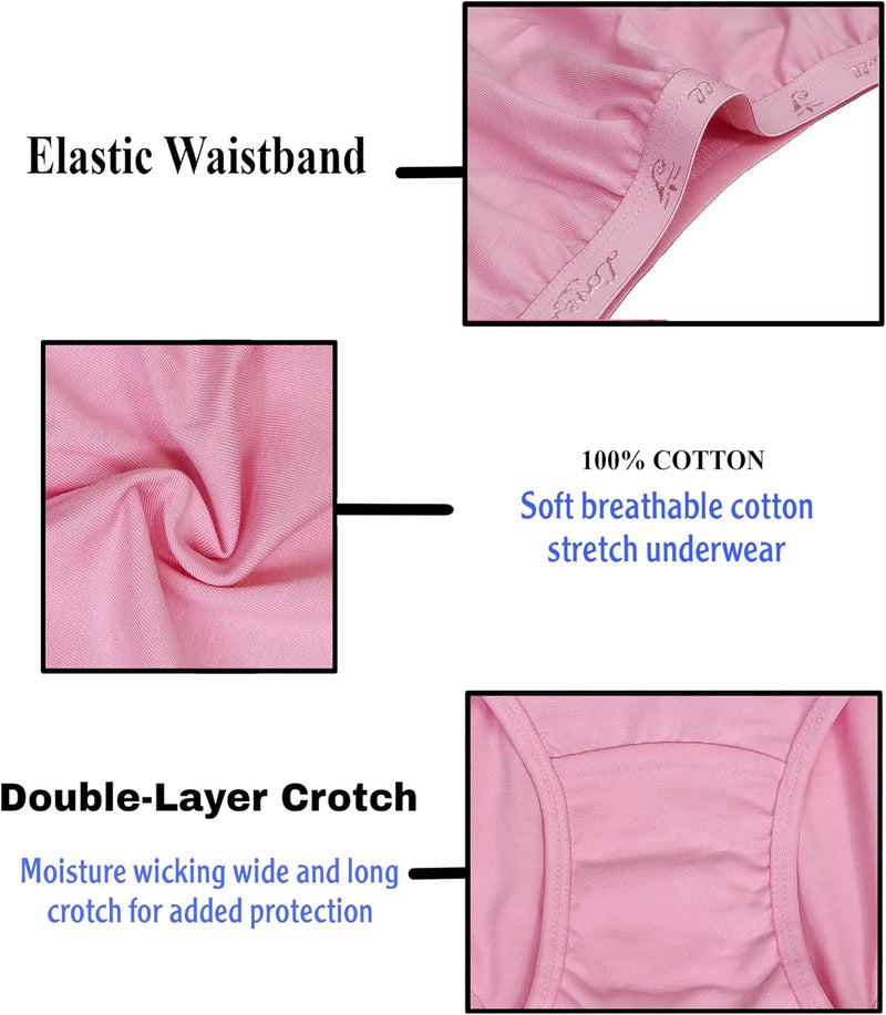 Premium Cotton Four-way stretch Panties - MULTIPACK - Regular and Plus Sizes - Classic Briefs for Women