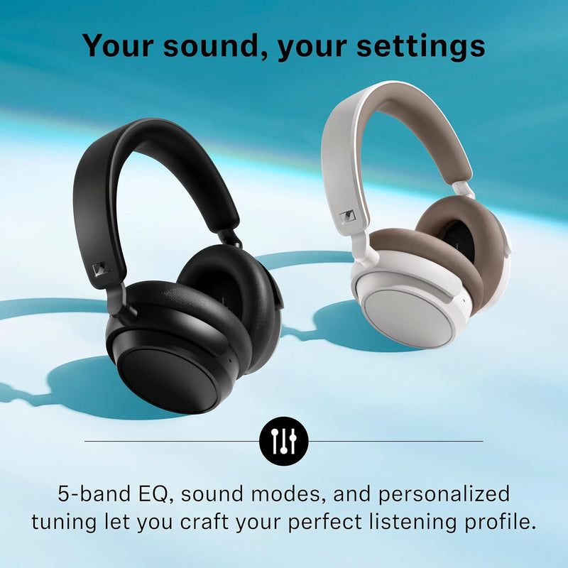 Sennheiser Consumer Audio ACCENTUM Plus Wireless Bluetooth Headphones - Quick-Charge Feature, 50-Hr Battery Playtime, Adaptive Hybrid ANC, Sound Personalization, Touch Controls Black