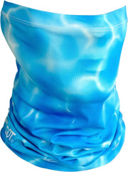 GOT Sports UPF 50+ Fishing Neck Gaiter - UV Face Mask Sun Protection for Men & Women - Camo SPF Face Cover Gator - Aqua Blue