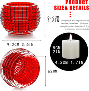 kanpura Clear Round Glass Votive Candle Holders 1pc, Fall Tea Light Candle Holder for Wedding Table, Votive for Birthday Party Decor