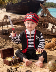 Spooktacular Creations Halloween Baby Pirate Costume, Infant Pirate Outfit Set for Toddler Pretend RolePlay Dress Up Party