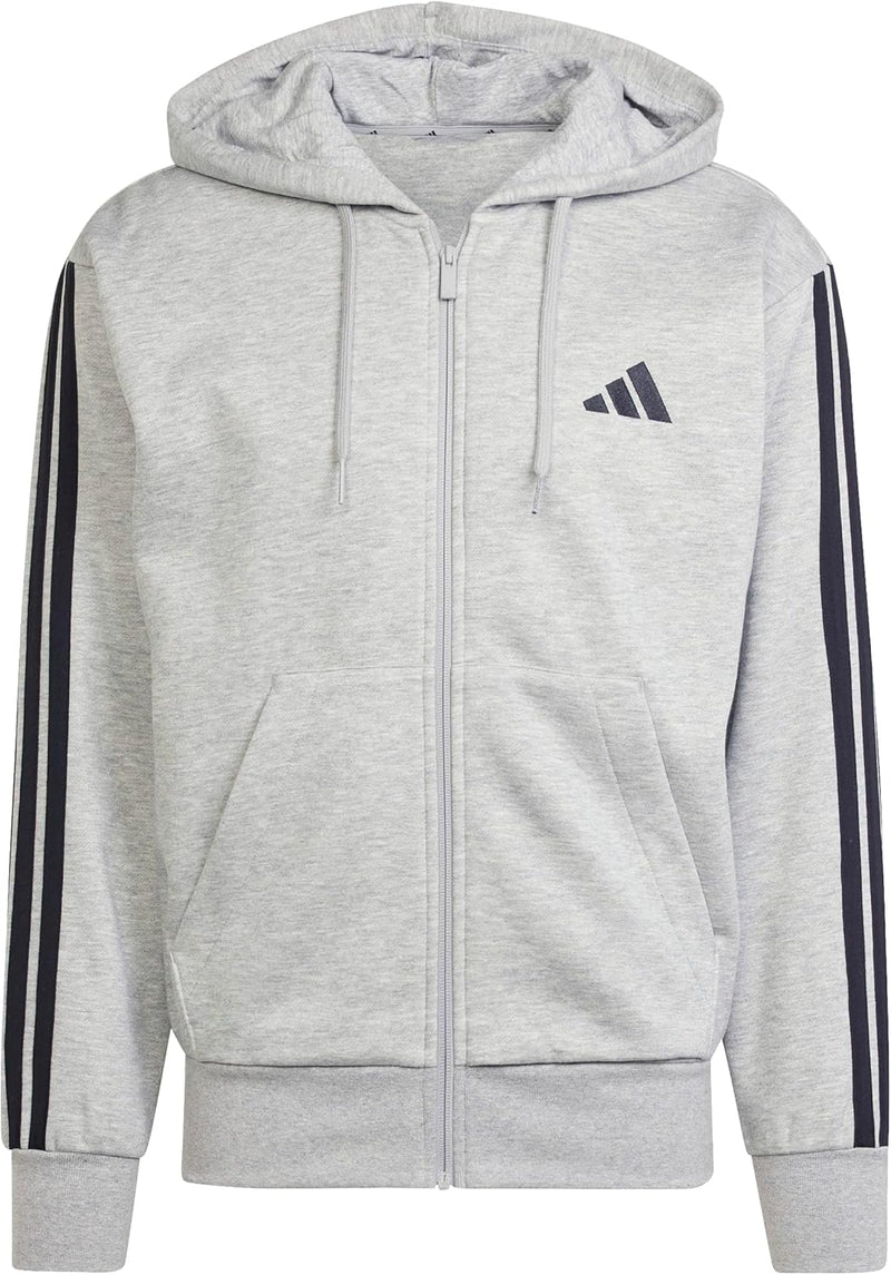 mens M 3S FL FZ HD Hoodie - MGREYH/BLACK