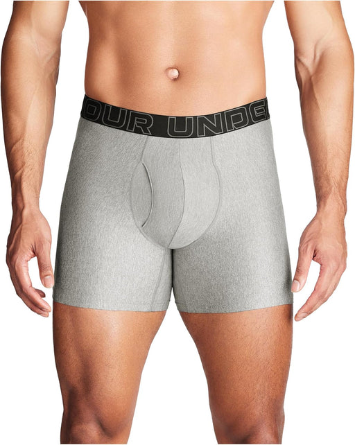 mens Ua Performance Tech Boxerjock 6in 3-pack Boxer Briefs (pack of 3) - Steel Heather - Core 3 Pack