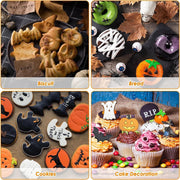 Christmas Cookie Cutters 12PCS Stainless Steel Baking Mould Kit Set, Pumpkin, Bat, Ghost, Cat, Witch shaped Halloween Party Supplies Decorations Treats