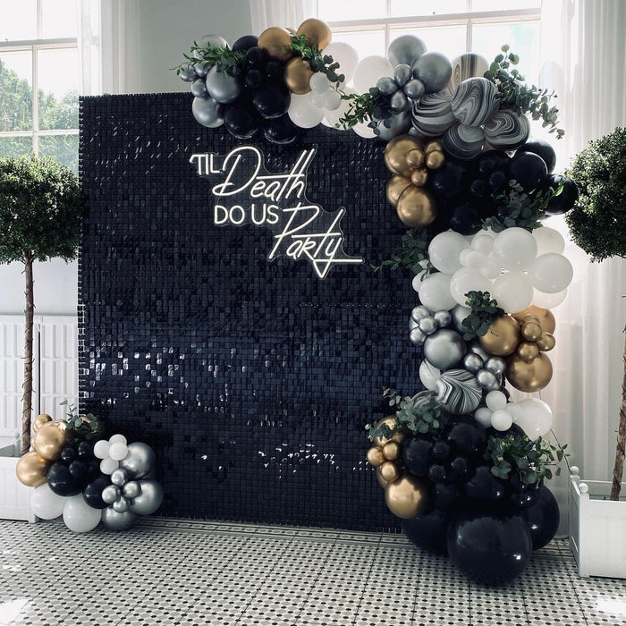 LJIE-House Champagne Shimmer Wall Backdrop Shimmer Panels Sequin Backdrop 36PCS Glitter Party Backdrop for Birthday Wedding Anniversary Engagement Baby Shower & Bachelorette Decorations Party