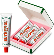 EUTHYMOL Original Toothpaste Travel Set (1.4fl oz3, Pack of 3) - Stocking Stuffers. Fluoride-Free Toothpaste for Sensitive Teeth & Gum. Bad Breath, Cavity Prevention,. 12-Hour Long Lasting Freshness - 124.21 ml (Pack of 1) Travel Size (40g*3ea)