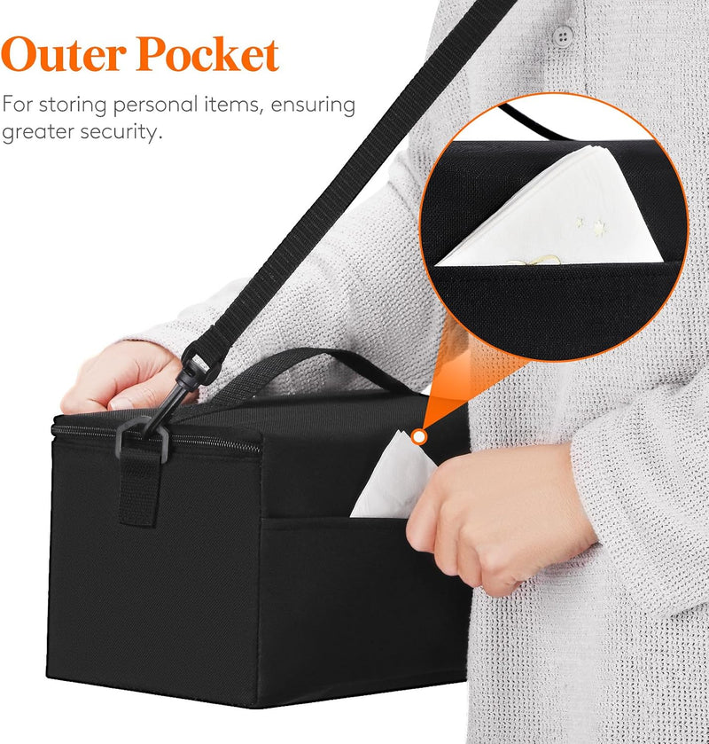 Insulated Lunch Bag 6.5L, Small Cooler Bags for Men Women Adult, Waterproof Packed Lunch Box, Leak-Proof Thermal Tote for Work, Picnic, Outdoor, Beach, Camping, BBQ, Travel