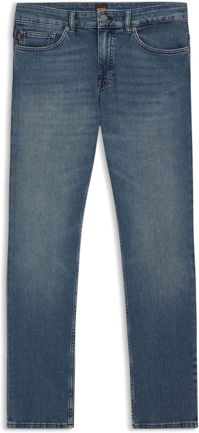 Mens Delaware BO Slim-fit Jeans in Blue Comfort-Stretch Denim - blue