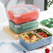 Stainless Steel 2 Compartments Bento Lunch Box with Removable Inner Tray - Insulated, Leak Proof Bento Box for Kids, Adults - Multifunctional Air Tight Food Container (RED), 22167.5cm