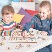 Wooden Visual Schedule for Kids Chore Chart, Morning Bedtime Daily Routine Chart for Toddlers, Autism Learning Materials for Homeschool Classroom,76 Wooden Cards.