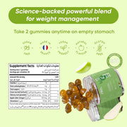 FIT PLUS Sugar-free Vitamin Gummies Apple cider Vinegar, Chromium, Green tea extract & chicory Prebiotics For blood sugar, metabolism, weight Apple & Pear flavour