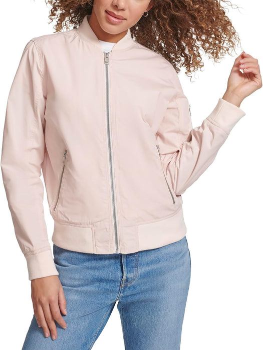 Levi's Women's Women's poly bomber jacket with contrast zipper pockets Jacket