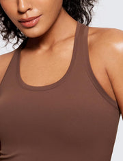 CRZ YOGA Butterluxe Workout Tank Tops for Women Built in Shelf Bras Padded - Racerback Athletic Spandex Yoga Camisole