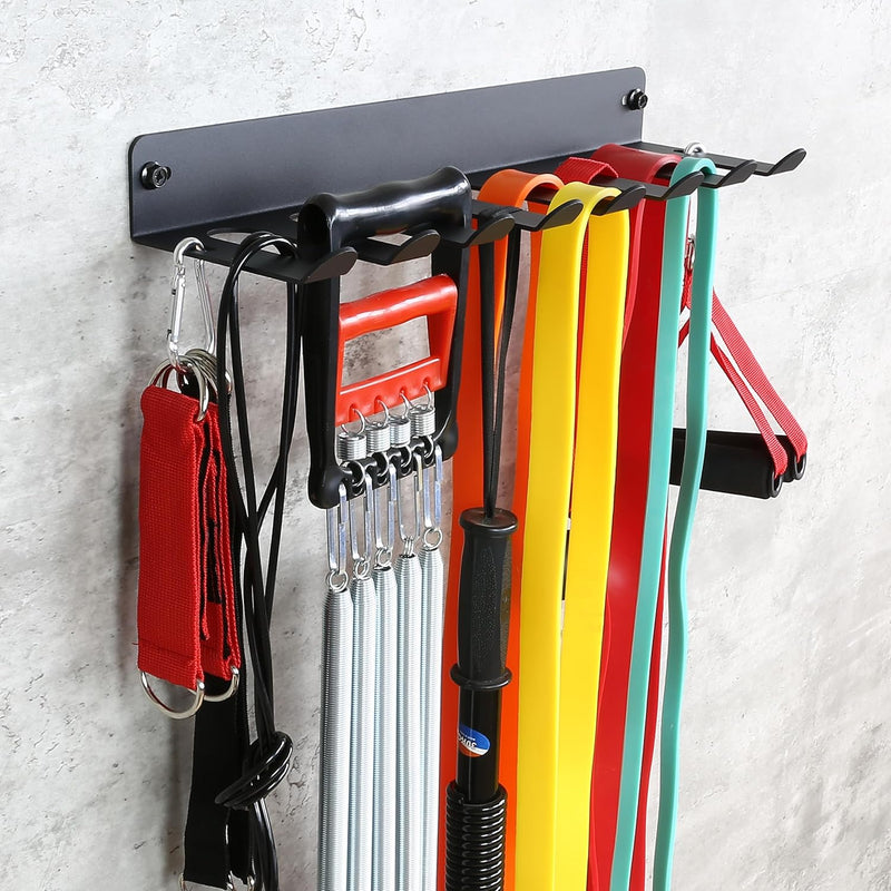 Multi-Use Gym Equipment Storage Rack, Resistance Bands Heavy Duty Dumbbell Rack for Exercise Bands, Lifting Belts and Jump Ropes