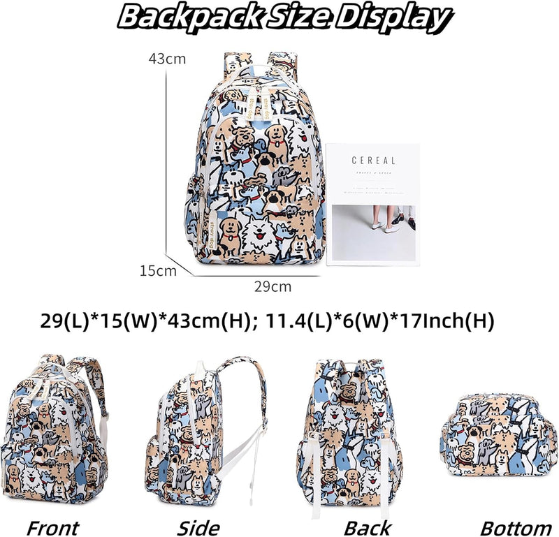 Mfikaryi Cute Cat Casual Daypack Teens Elementary School Backpack Students Bookbag for Girls Boysâ€¦