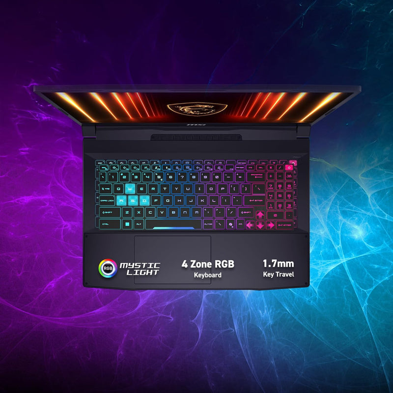 Katana 15 HX B14WFK (Black) Gaming Laptop NVIDIA RTX5060 8GB Intel Core i7-14650HX 16GB RAM 1TB SSD 15.6" FHD (1920x1080), 144Hz Display Win11 Home 9S7-1587C1-220