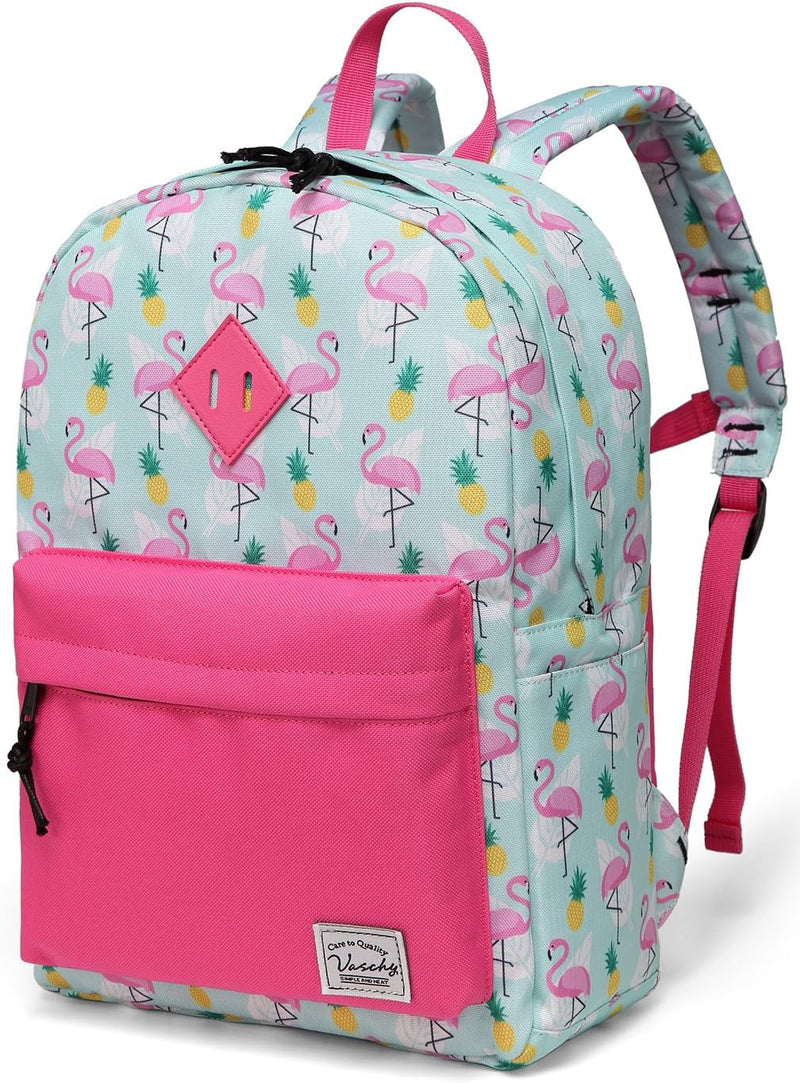 Kids School Backpack Rucksack for Boys Girls Children's Toddler Backpack Kindergarten Book Bag with Chest Buckle - Flamingo-15