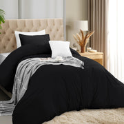Utopia Bedding Duvet Cover Twin Size Set - 1 Duvet Cover with 1 Pillow Sham - 2 Pieces Comforter Cover with Zipper Closure - Ultra Soft Brushed Microfiber, 68 X 90 Inches (Twin/Twin XL, White) - Twin/Twin XL Black