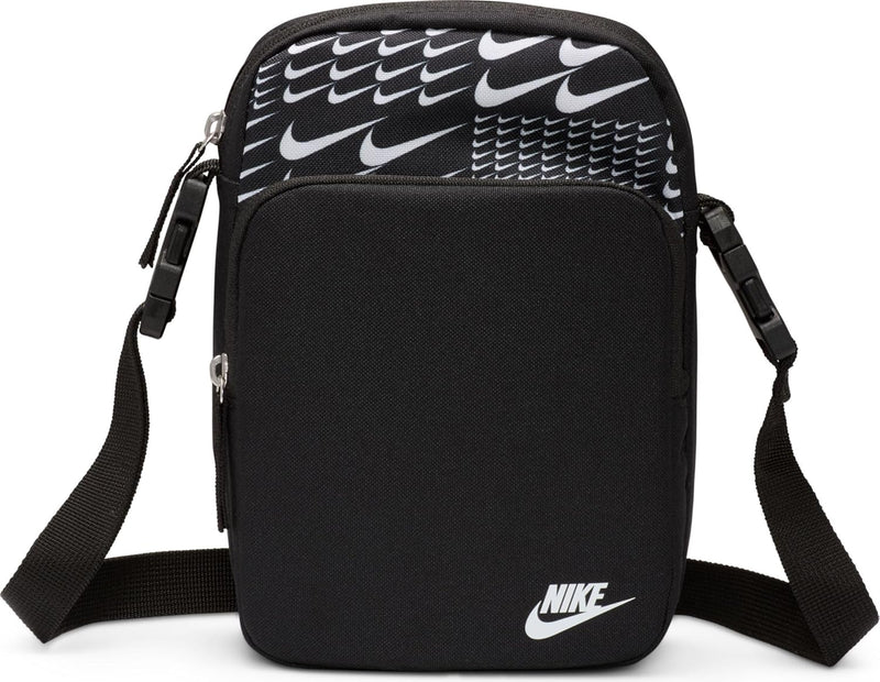 NIKE HERTGE CRSSBY-SWSH GRID CROSSBODY BAGS for UNISEX OneSize BLACKWHITE(WHITE)