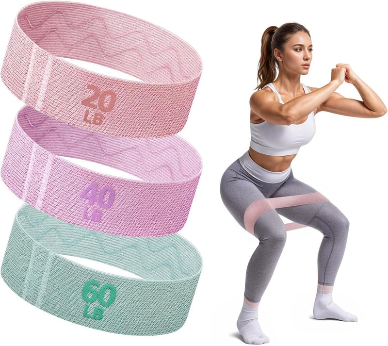 Azonee Fabric Resistance Bands for Working Out, Exercise Bands, Workout Bands Resistance for Women & Men, Booty Bands for Legs and Butt Yoga Pilates Rehab, Fitness Elastic Bands Set for Yoga