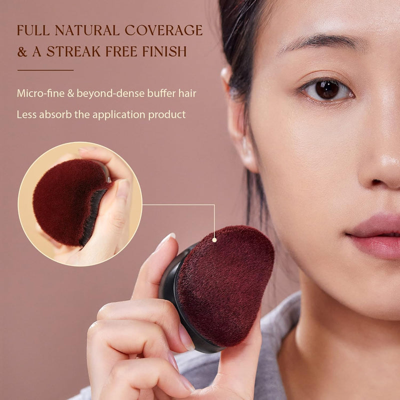 Jessup Makeup Brush Foundation Brush with Makeup Sponge 1pc Kabuki Brush for Liquid, Cream or Flawless Powder Cosmetics Face Boby Brush, T882