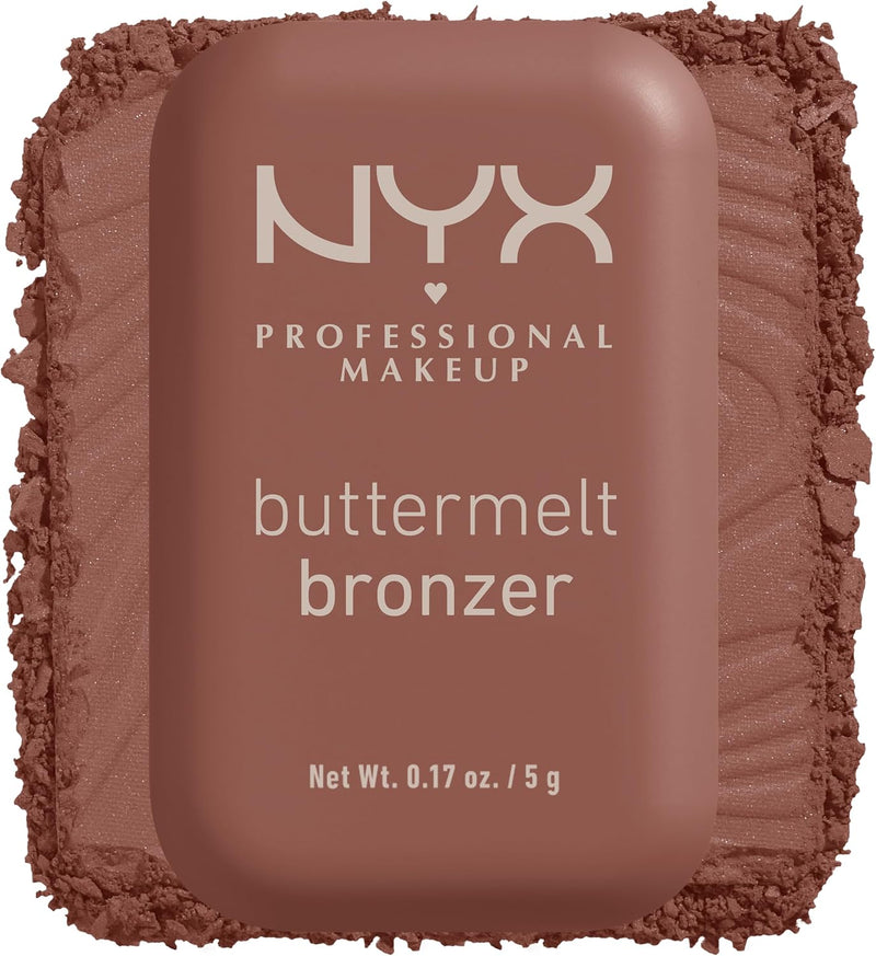 Buttermelt Bronzer, Powder Bronzer, 12 HR Wear, Fade Resistant & Transfer Resistant, Buildable, Vegan, Shade - All Butta'd Up, 1 Count - Throw Off