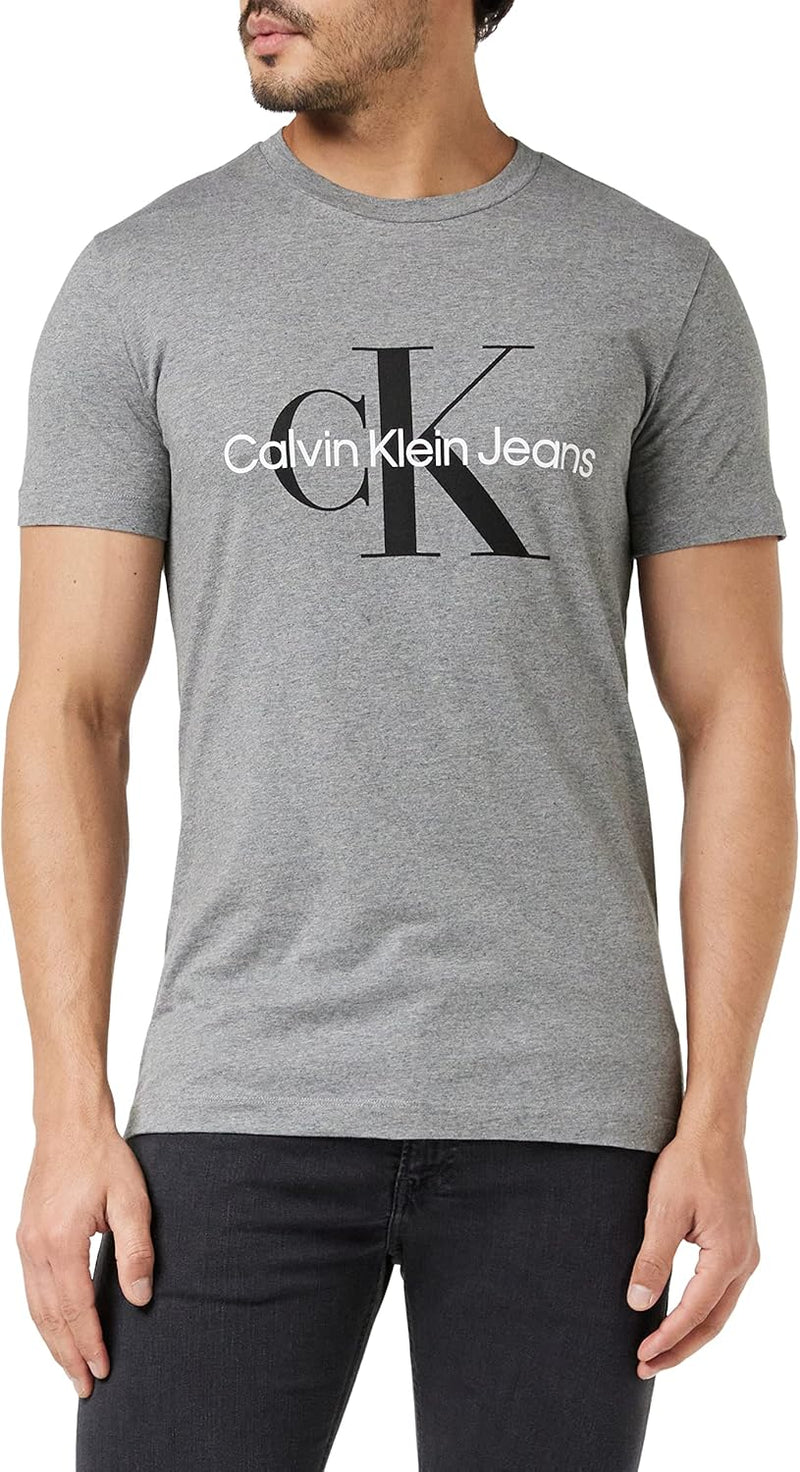 Mens S/S CREW NECK Pajama Top - Mid Grey Heather
