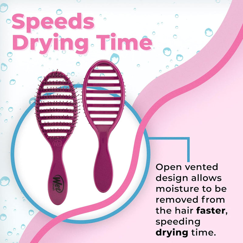 Wet Brush Speed Dry Hair Brush - Color Wash, Watermark - Vented Design and Ultra Soft HeatFlex Bristles Are Blow Dry Safe With Ergonomic Handle Manages Tangle and Uncontrollable Hair - Pain-Free