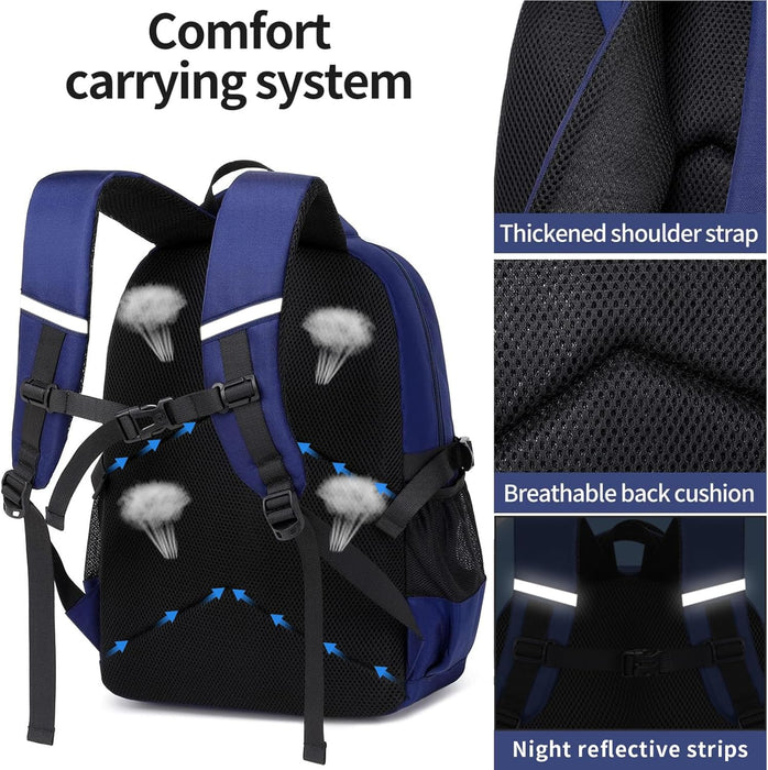 Yoawllty School Bag for Boys, Space Backpack for Boys Kids Elementary School Bags Middle Primary School Book Bag Lightweight School Bag for Students