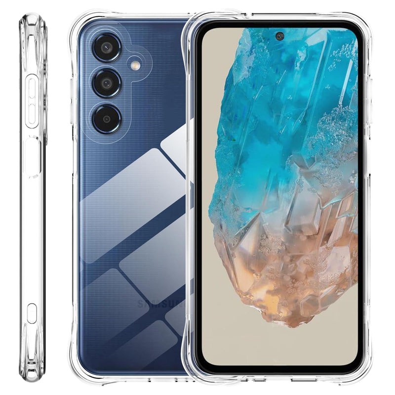 zZjoOoj Case for Samsung Galaxy M35 5G Case, Soft Protective Liquid Silicone Cover, Camera Protection, Clear Soft Silicone TPU Mobile Phone Cover Transparent