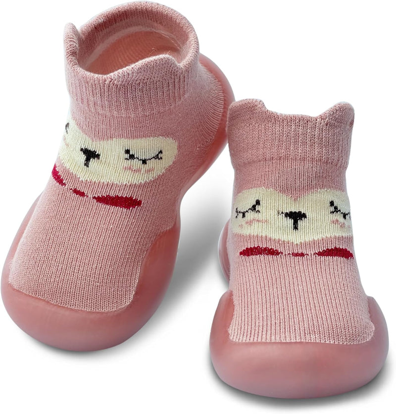 Dookeh Baby Sock Shoes Boys Girls First Walking Shoes Non-Slip Slippers Soft Sole Sneakers Toddler Infant Babygirl