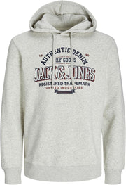 mens LOGO SWEAT HOOD 2 COL 24/25 Sweatshirt (pack of 1) - white melange