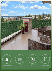Toshionics 1x3 Meter Privacy Garden Fence Wall Artificial Plants Hedge Screening Roll Faux Ivy Leaf Vine Decoration For Backyard Outdoor UV Sunlight Protection In Garden Home Balcony Decor
