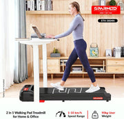 Sparnod Fitness STH-3002/3004N Home Use Walking Pad & Treadmill Compact, Ultra-Slim, Ready to Use Shock Absorption LED Display Manual Incline 100 Kg Capacity
