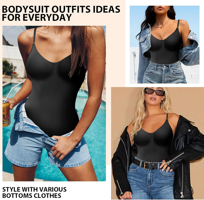 Strapless Shapewear Bodysuit Tummy Control Full Body Shapewear Seamless Butt Lifter Mid Thigh Jumpsuit Tops