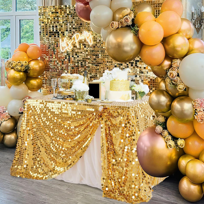 B-COOL Black Sequin Backdrop Curtain Glitter - Halloween Black Backdrop 2 Panels 4ftx8ft Curtain Drapes Shiny Background for Parties Shimmer Wall Backdrop Cloth