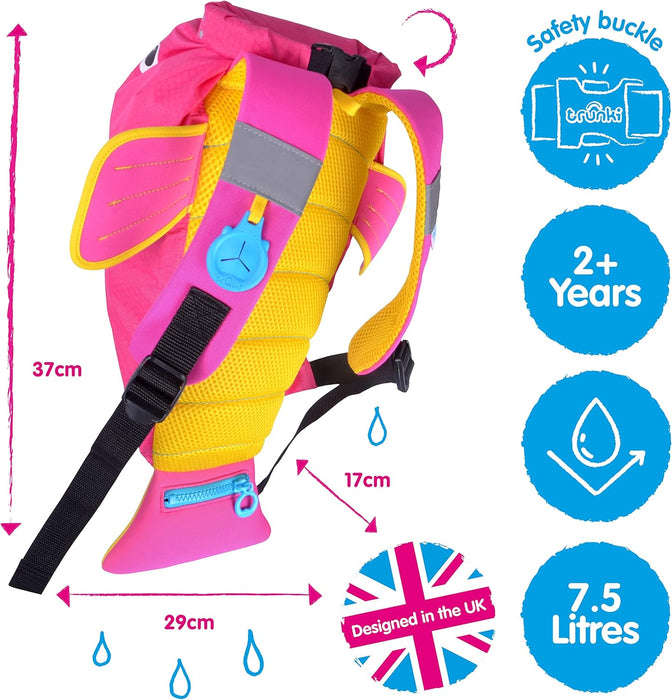 Trunki PaddlePak Waterproof Kids Swim Bag - Coral Tropical Fish (Pink)