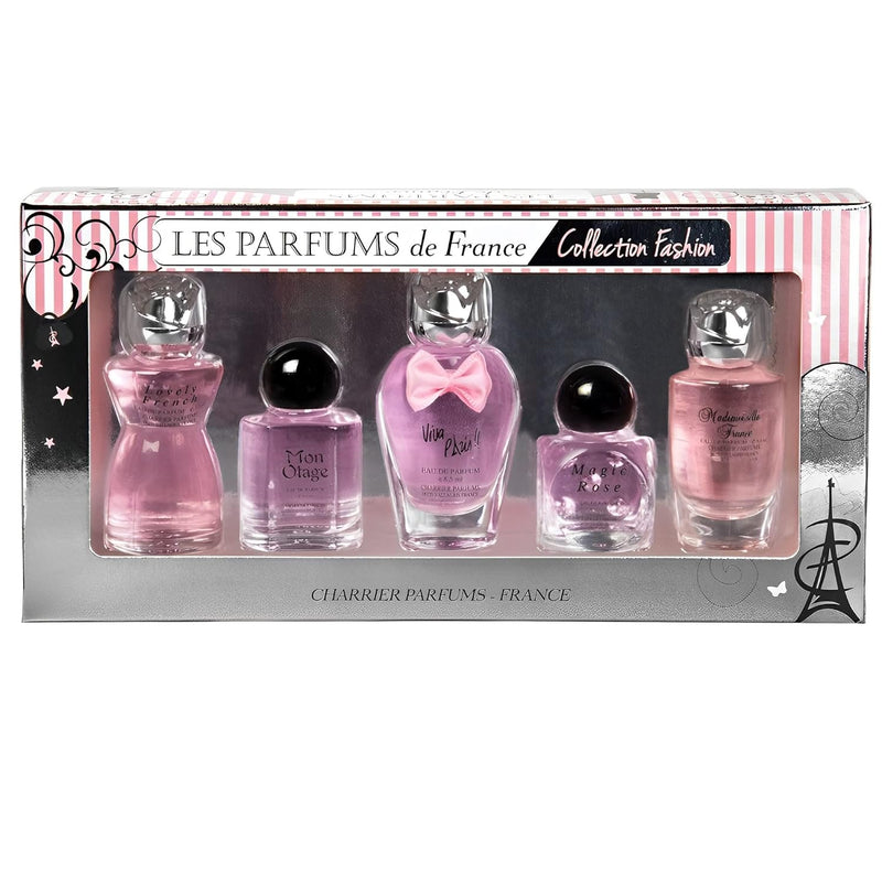 Charrier Parfums - Charrier Parfums - Les Parfums de France- 5 Eaux de Parfum Gift Set - Fashion Collection - Pink