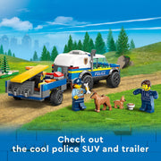 City Mobile Police Dog Training 60369, SUV Toy Car with Trailer, Obstacle Course and Puppy Figures, Animal Playset for Boys and Girls Ages 5 Plus - Multicolor