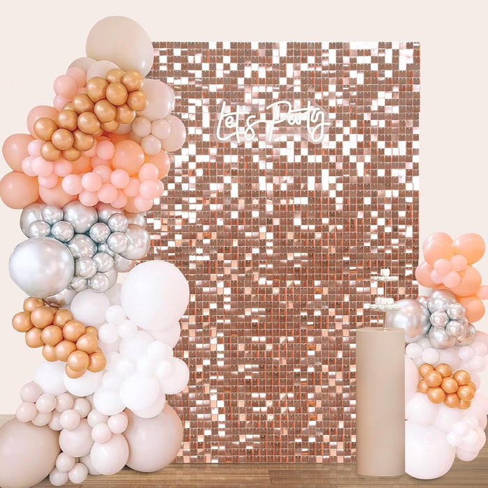 LuoluoHouse Shimmer Wall Panel Sequin Backdrop 36 Panel Birthday Wedding Background Decoration Walls Anniversary Engagement Decorations