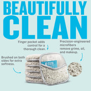 E-Cloth Face Cleansing Pads, 6 Premium Microfiber Makeup Remover, Ideal for removing Makeup, Foundation, Mascara, Lipstick, 100 Wash Promise